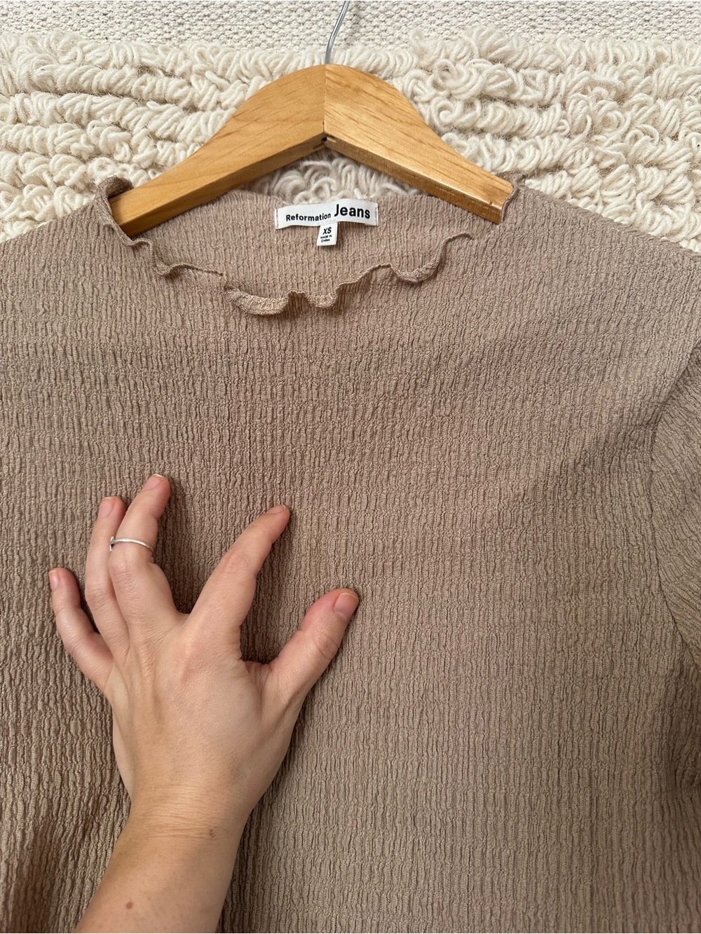 Reformation Ribbed Zayne Top - Picture 6 of 7